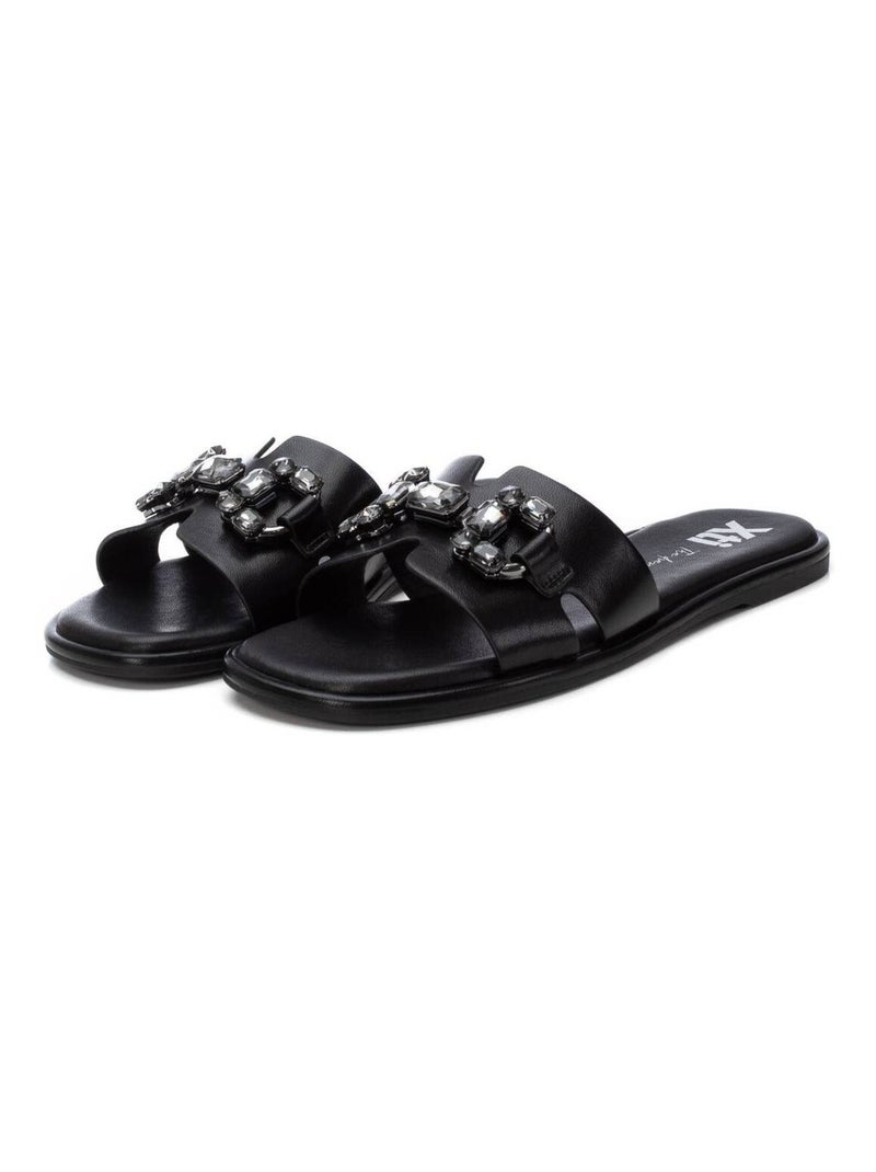 Sandales plates femme Noir - Kiabi