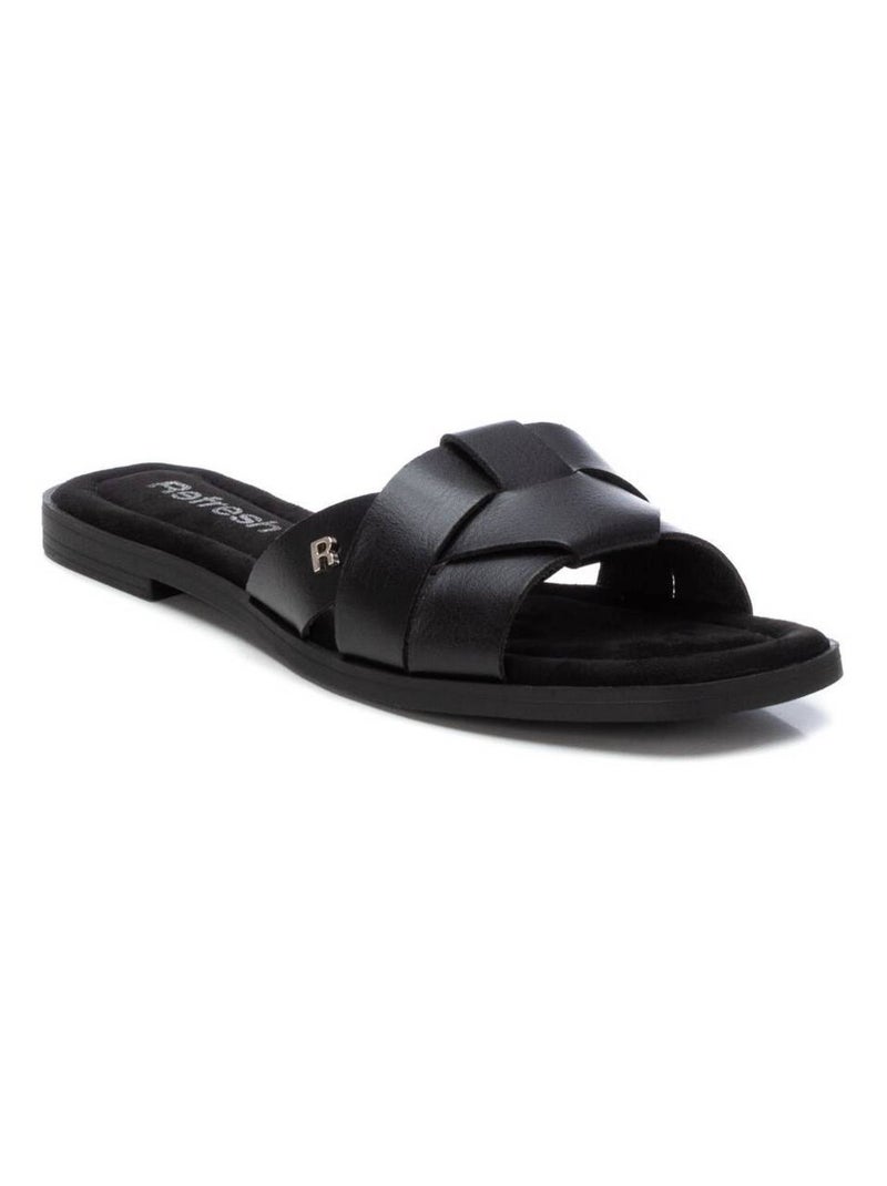 Sandales plates femme Noir - Kiabi