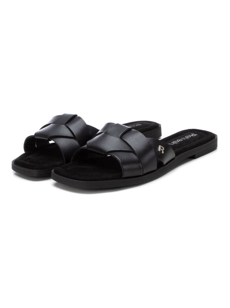 Sandales plates femme Noir - Kiabi