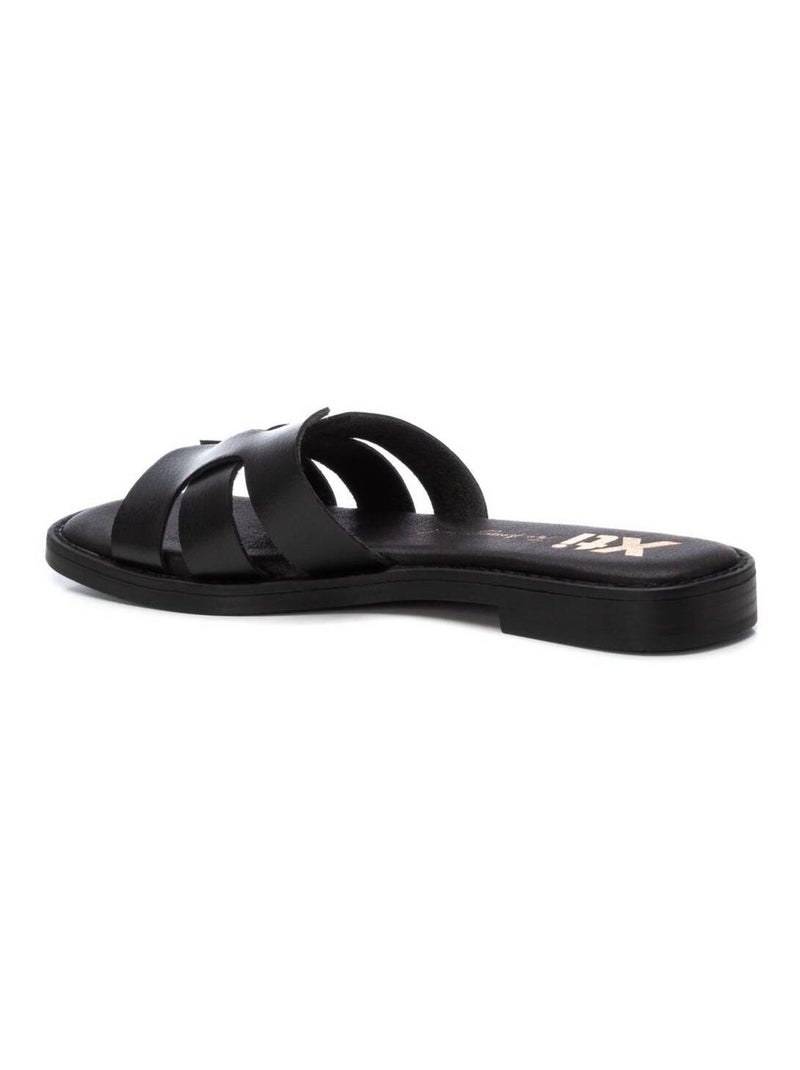 Sandales plates femme Noir - Kiabi
