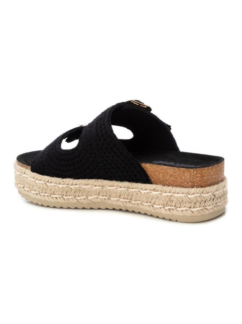 Sandales plates femme Noir - Kiabi