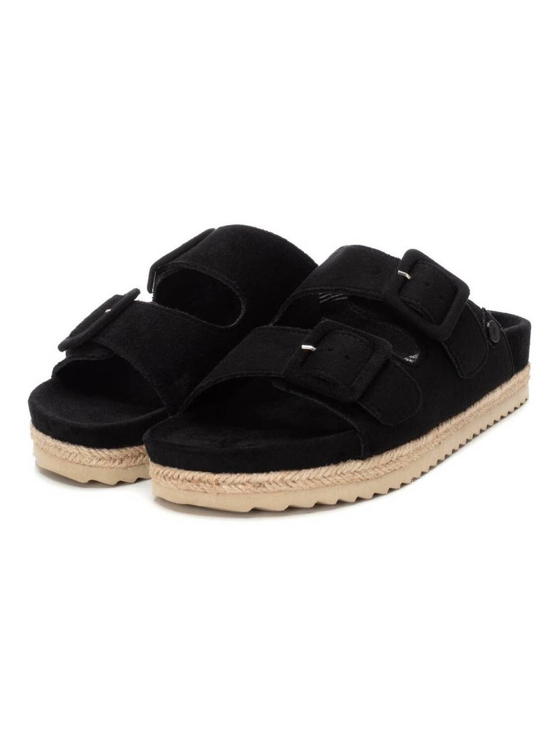 Sandales plates femme Noir - Kiabi