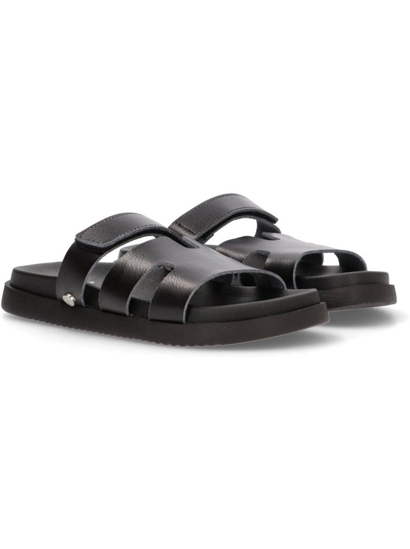 Sandales plates femme Noir - Kiabi