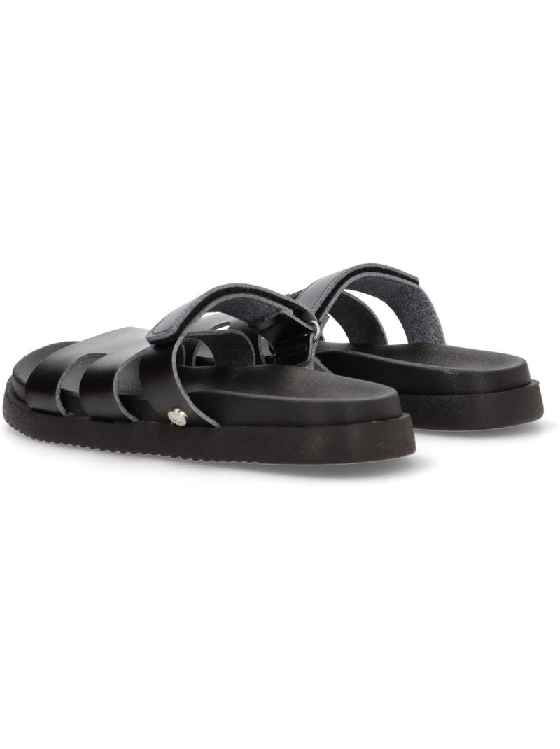 Sandales plates femme Noir - Kiabi