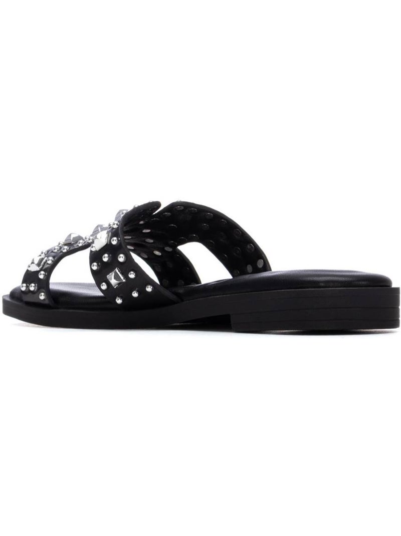 Sandales plates femme Noir - Kiabi