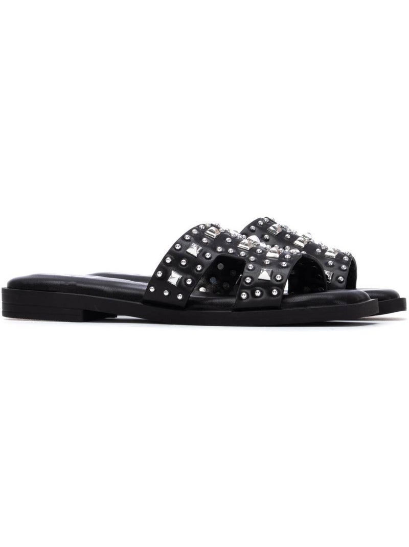 Sandales plates femme Noir - Kiabi