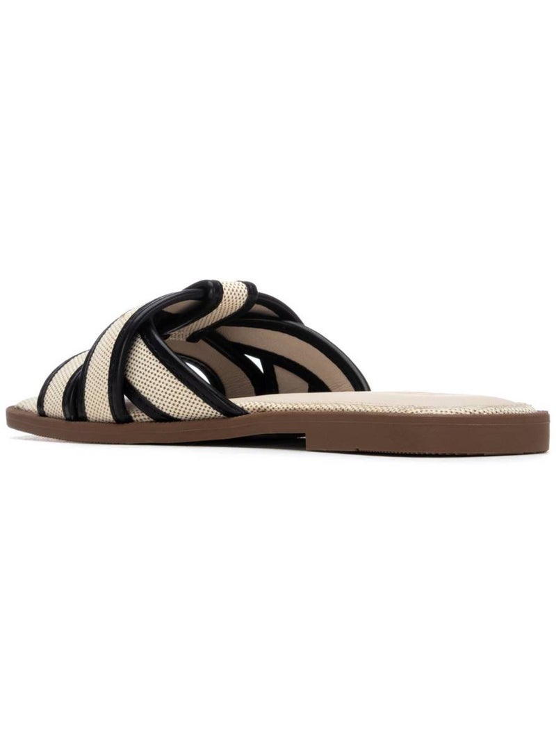 Sandales plates femme Noir - Kiabi