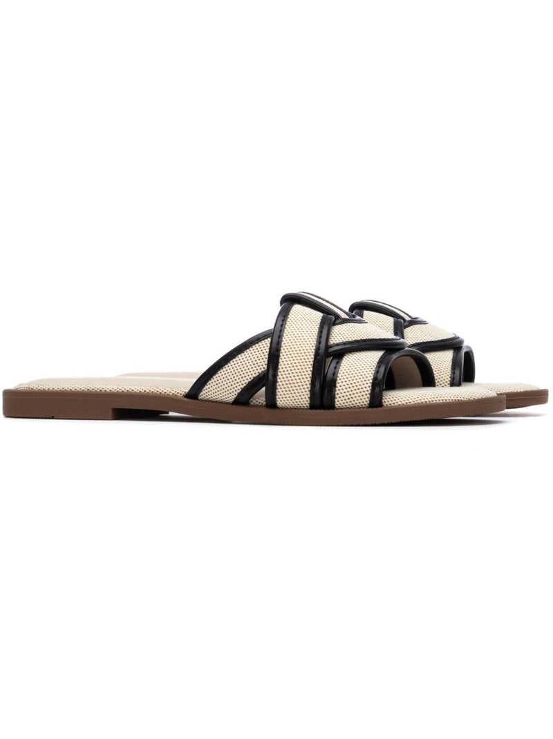 Sandales plates femme Noir - Kiabi