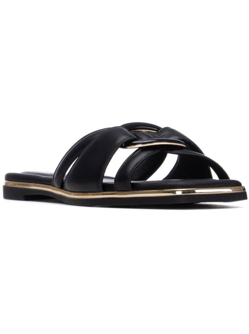 Sandales plates femme Noir - Kiabi
