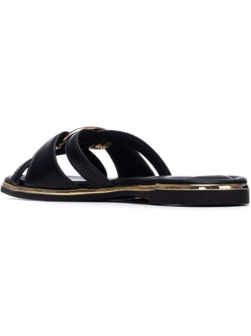 Sandales plates femme Noir - Kiabi