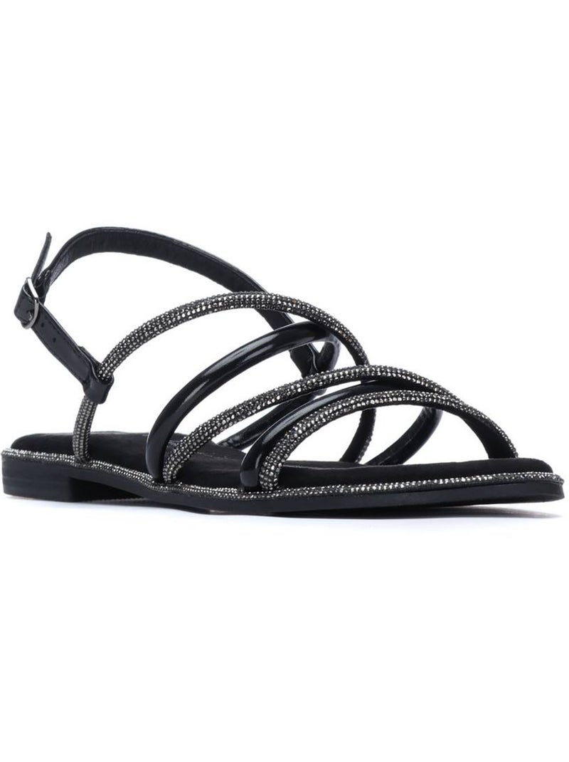 Sandales plates femme Noir - Kiabi