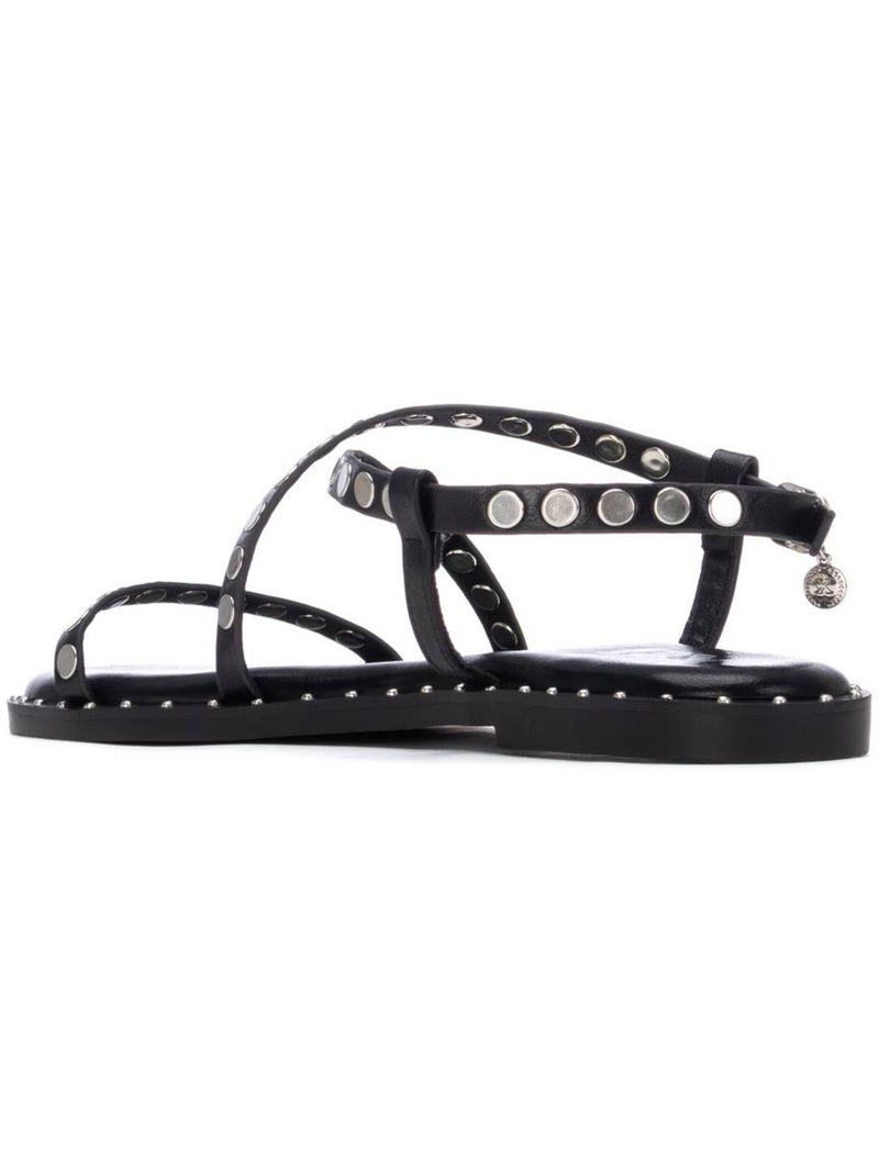 Sandales plates femme Noir - Kiabi
