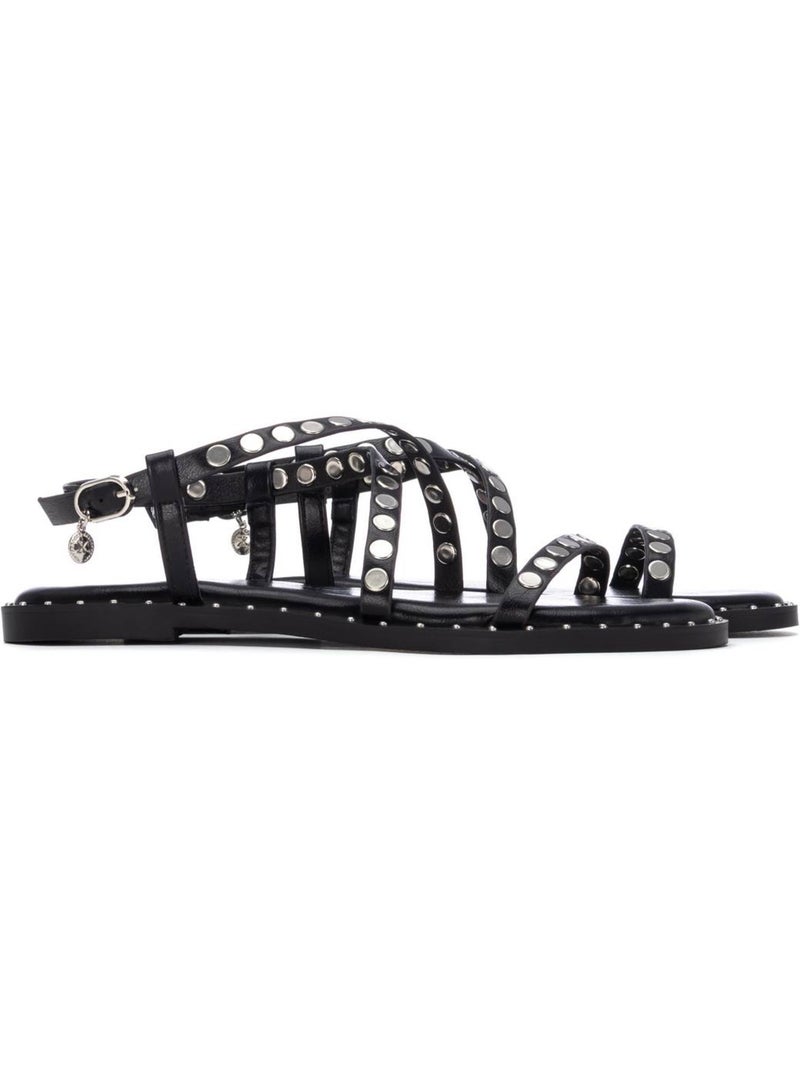 Sandales plates femme Noir - Kiabi