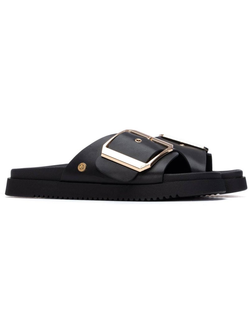 Sandales plates femme Noir - Kiabi