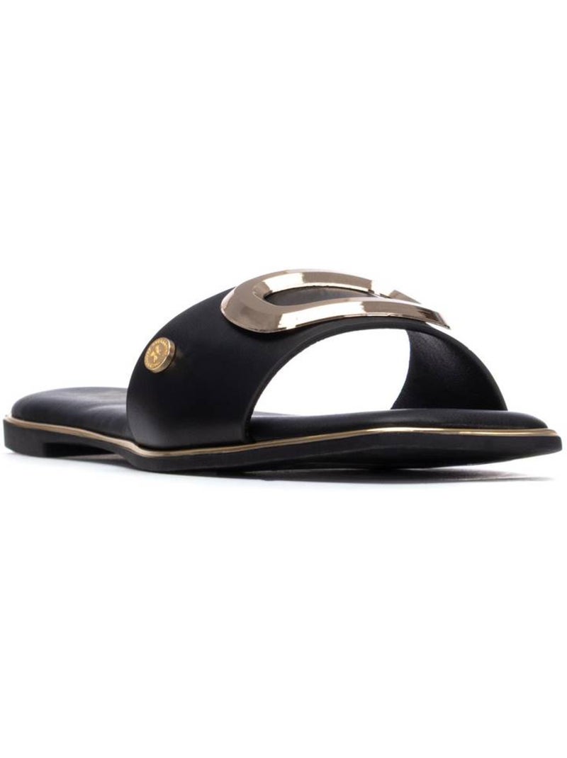 Sandales plates femme Noir - Kiabi