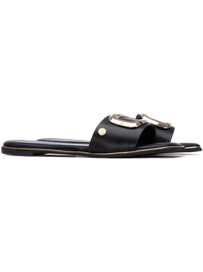 Sandales plates femme Noir - Kiabi