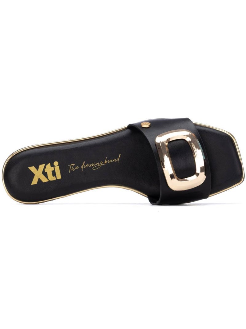 Sandales plates femme Noir - Kiabi