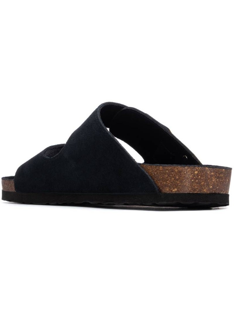Sandales plates femme Noir - Kiabi