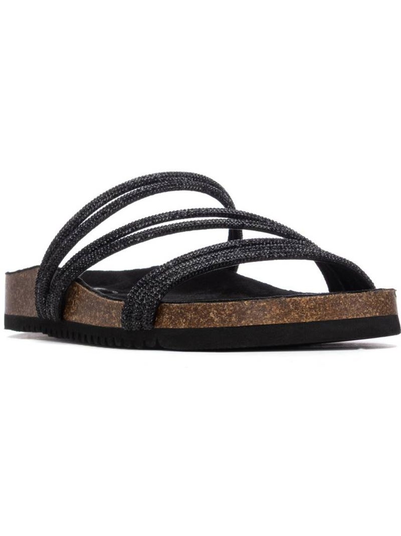 Sandales plates femme Noir - Kiabi