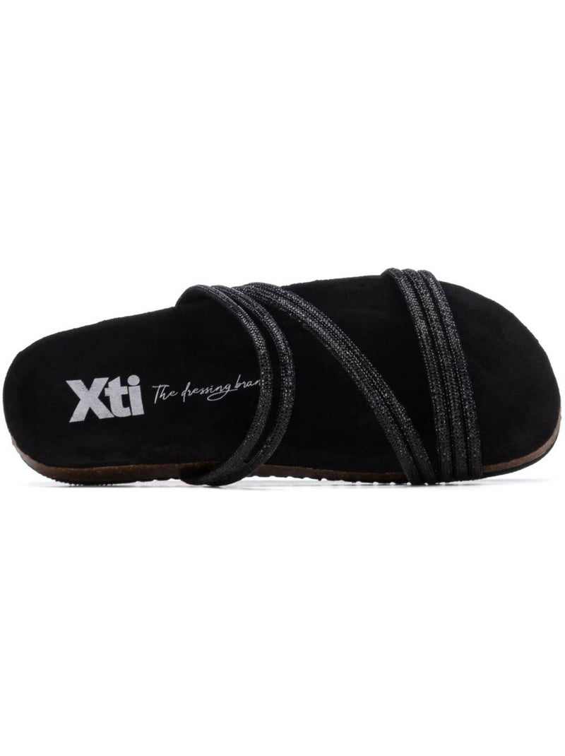 Sandales plates femme Noir - Kiabi