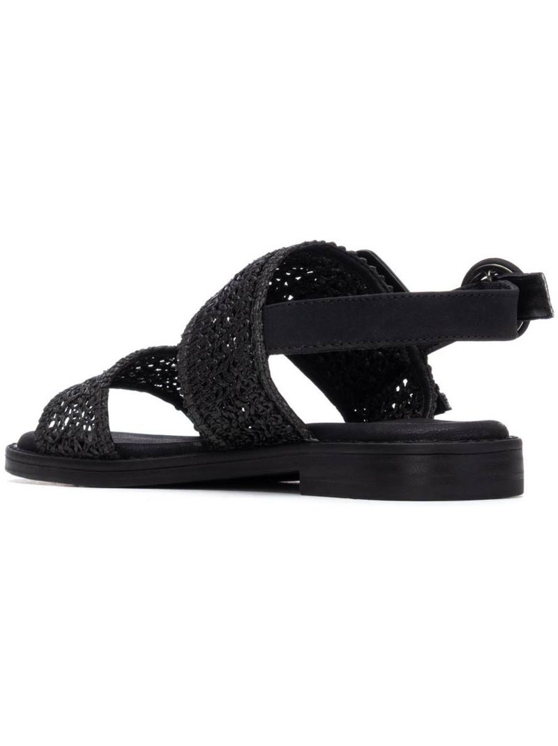 Sandales plates femme Noir - Kiabi