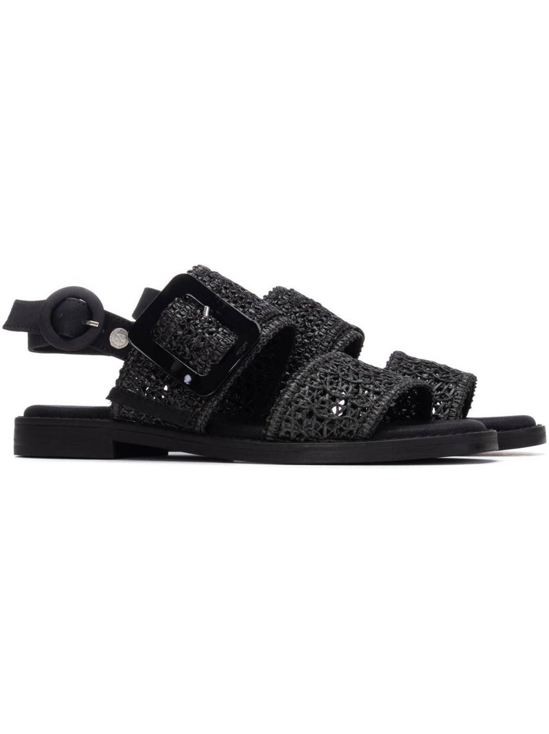 Sandales plates femme Noir - Kiabi