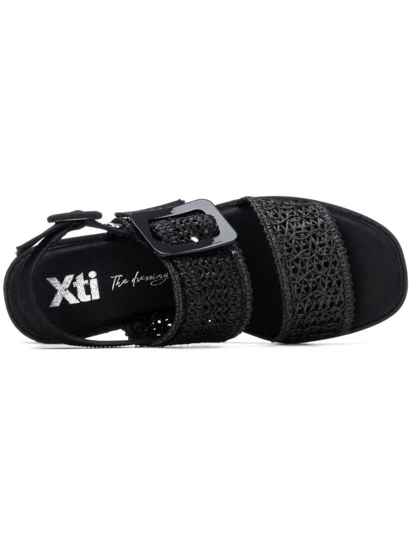 Sandales plates femme Noir - Kiabi