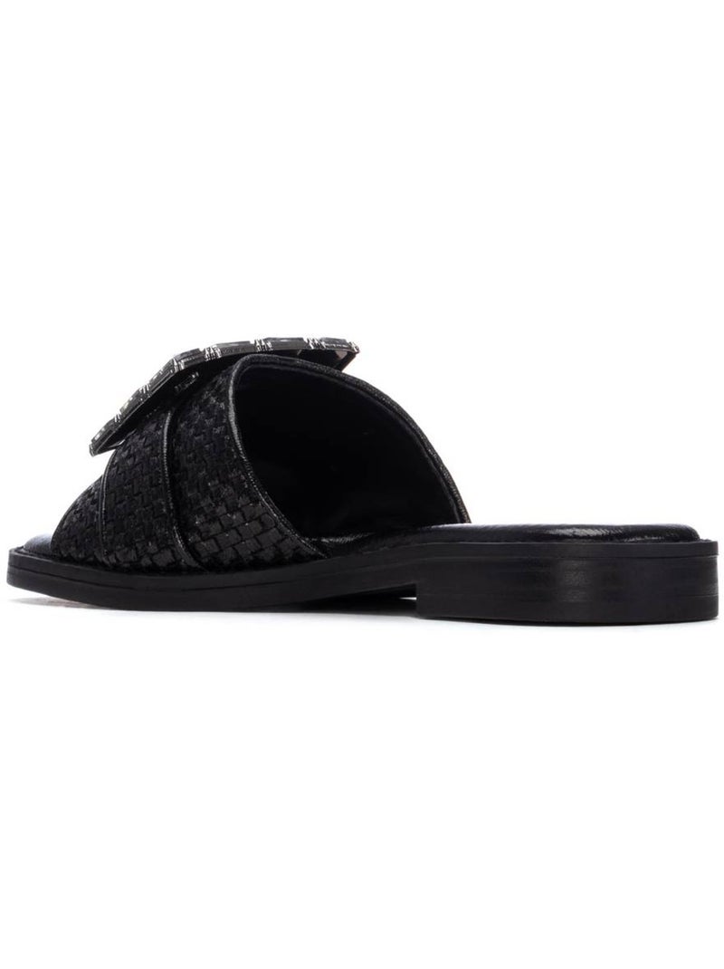 Sandales plates femme Noir - Kiabi
