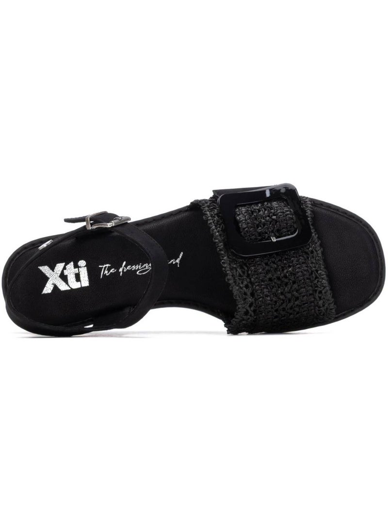 Sandales plates femme Noir - Kiabi