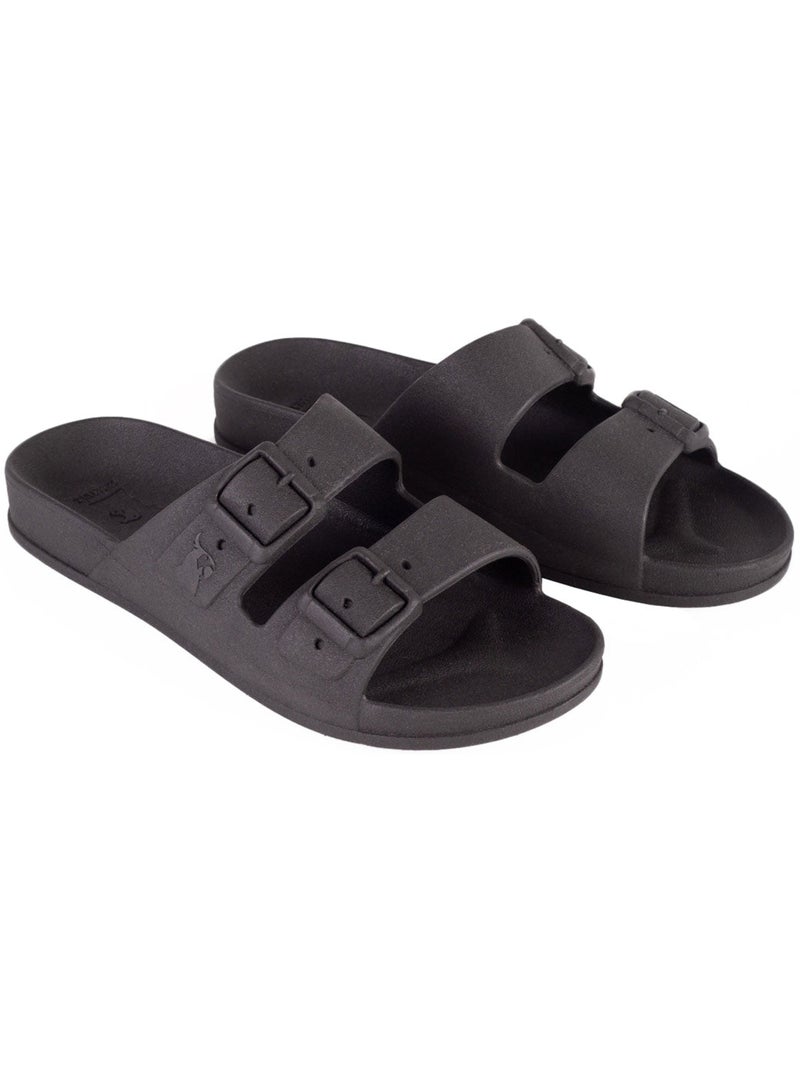 Sandales plates Femme Noir Noir - Kiabi