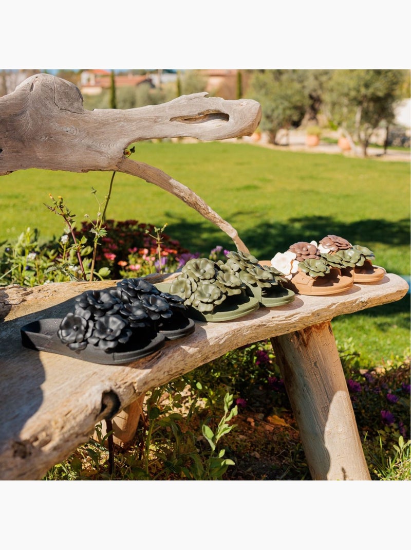 Sandales plates Femme Noir Noir - Kiabi