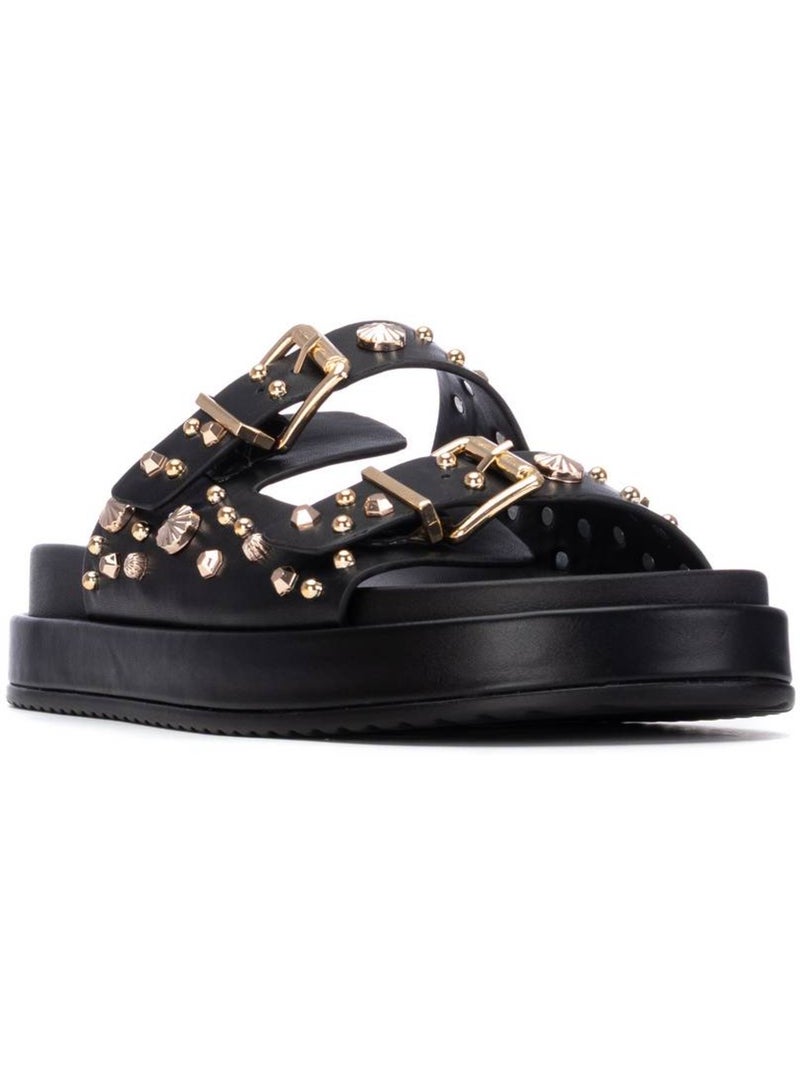 Sandales plates femme Noir - Kiabi