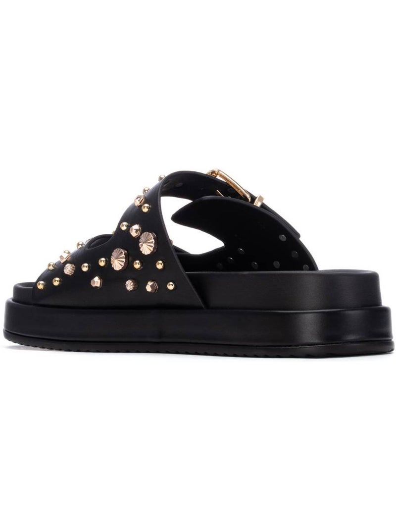 Sandales plates femme Noir - Kiabi