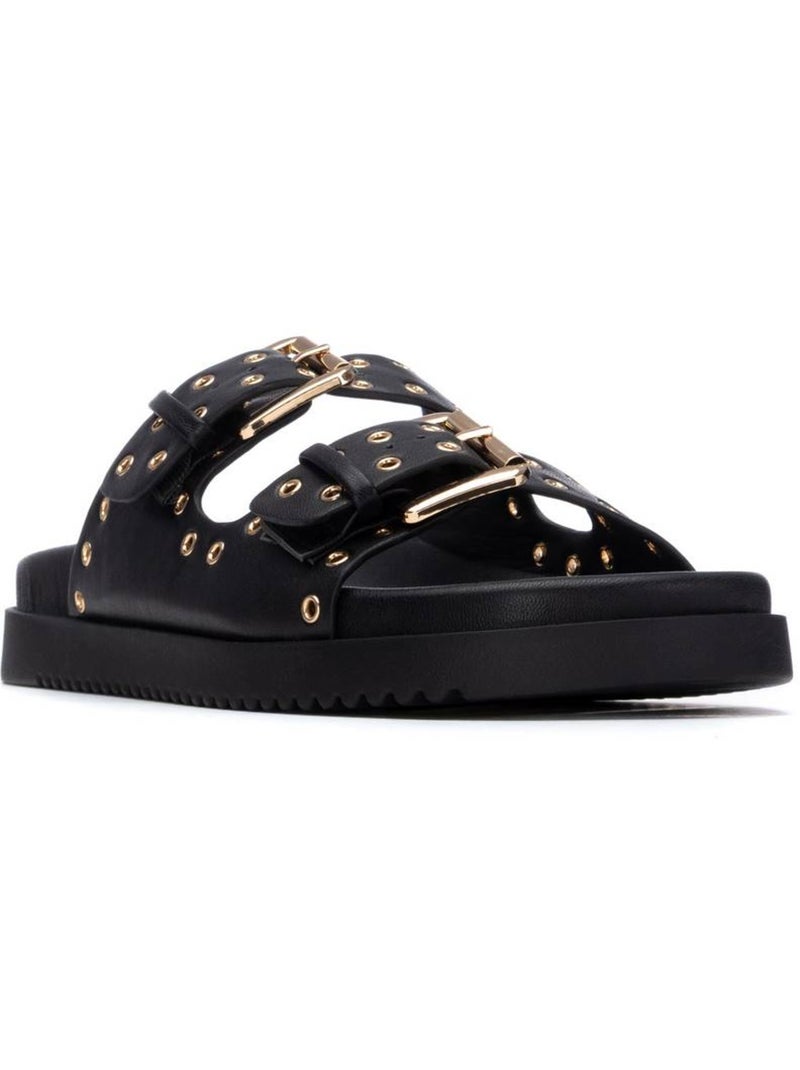Sandales plates femme Noir - Kiabi