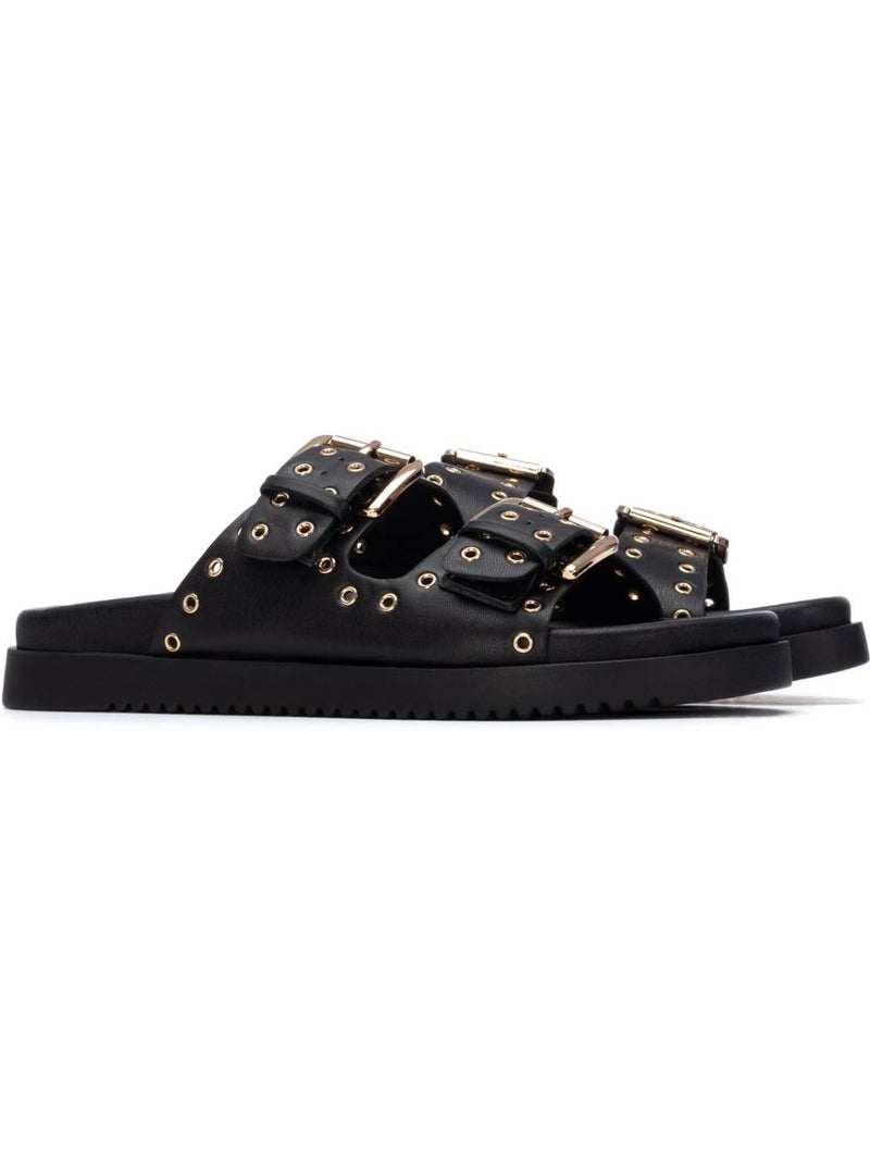 Sandales plates femme Noir - Kiabi