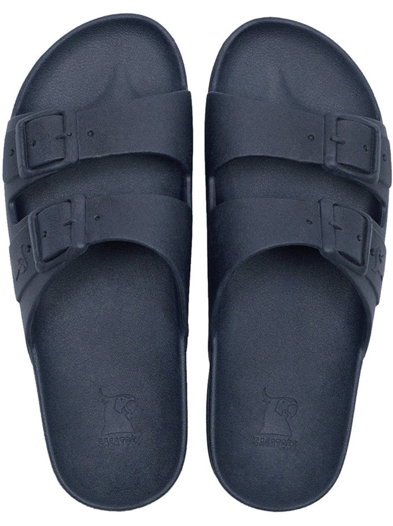 Sandales plates Femme RIO DE JANEIRO Bleu marine - Kiabi