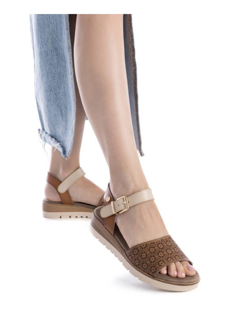 Sandales plates femme Taupe - Kiabi
