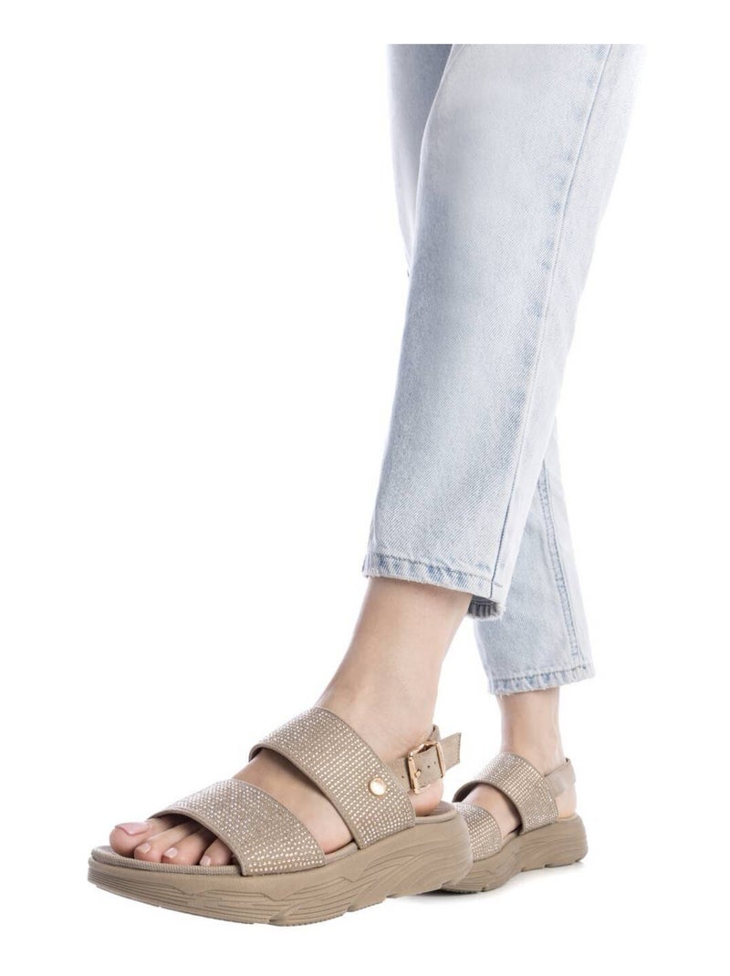 Sandales plates femme Taupe - Kiabi