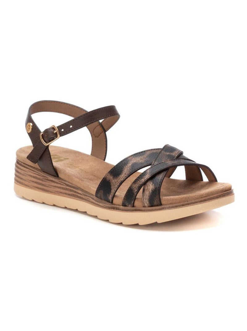 Sandales plates femme Taupe - Kiabi