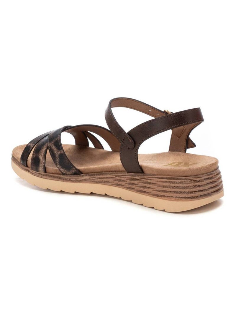 Sandales plates femme Taupe - Kiabi