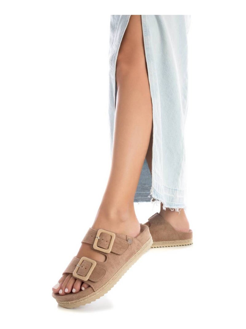 Sandales plates femme Taupe - Kiabi