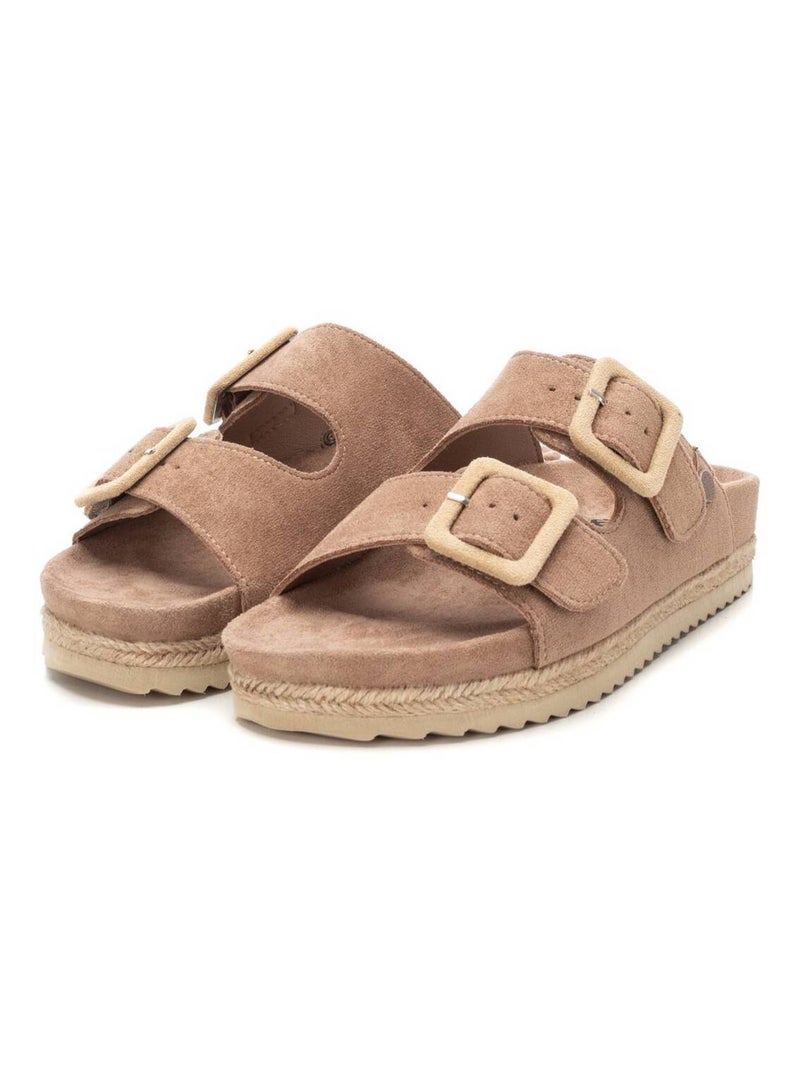 Sandales plates femme Taupe - Kiabi