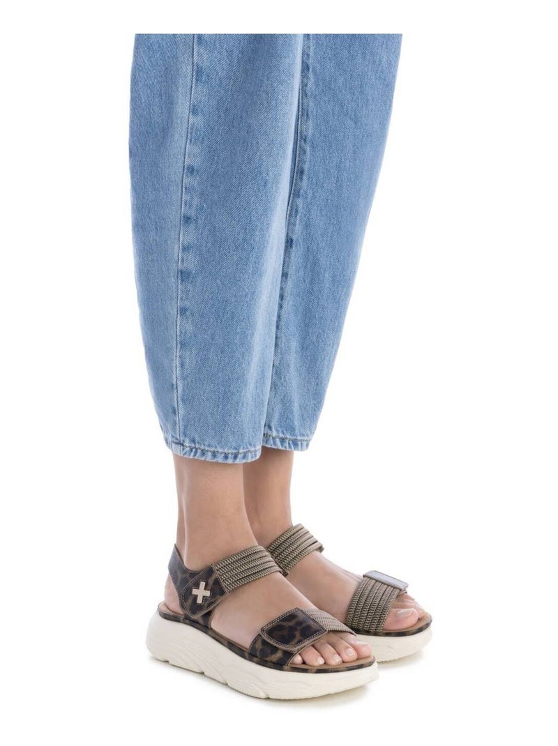 Sandales plates femme Taupe - Kiabi