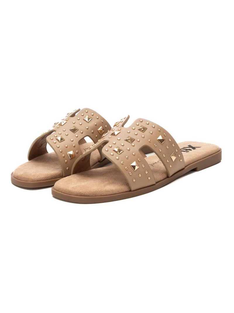 Sandales plates femme Taupe - Kiabi