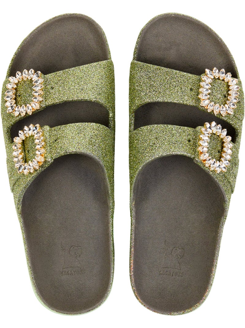 Sandales plates Femme TRANCOBARRA Kaki foncé - Kiabi