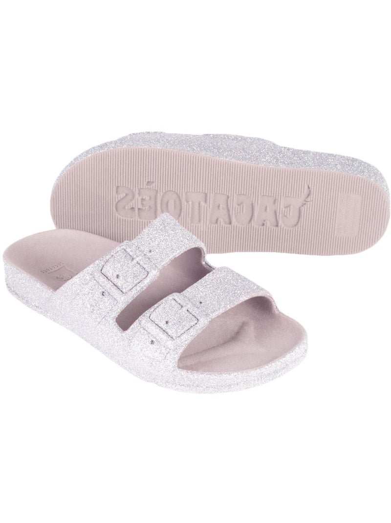 Sandales plates Femme TRANCOSO Argent - Kiabi