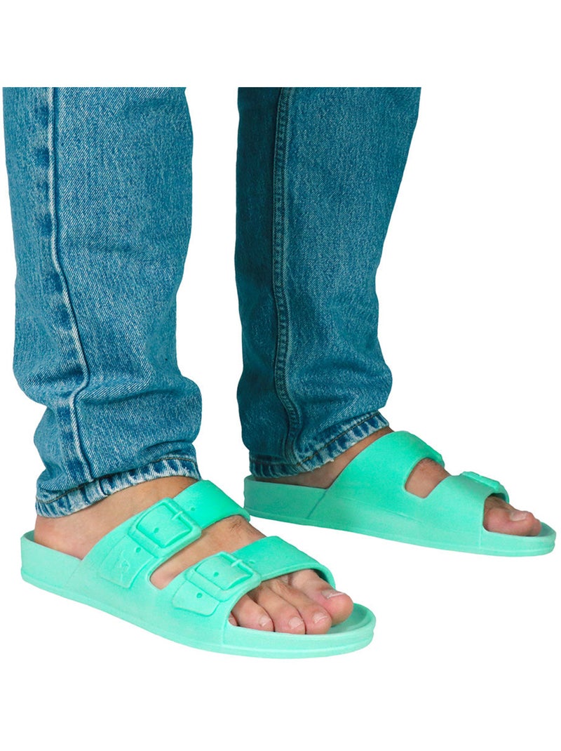 Sandales plates Femme Turquoise - Kiabi