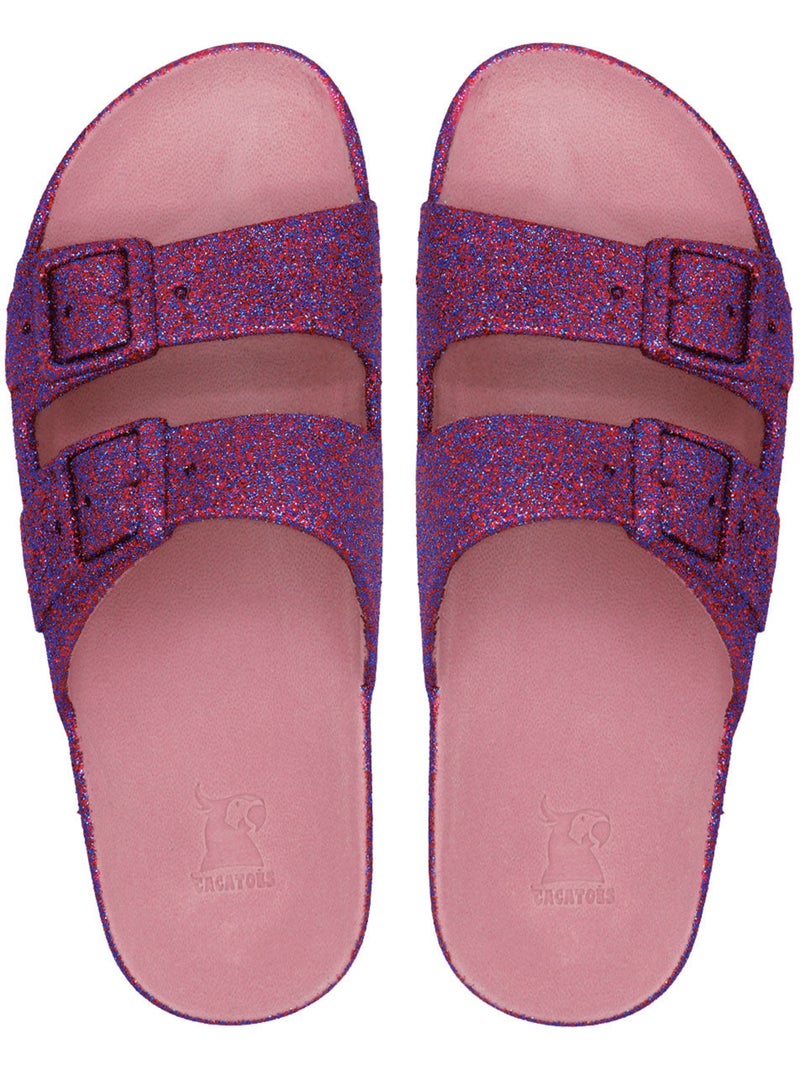 Sandales plates Femme Violet - Kiabi