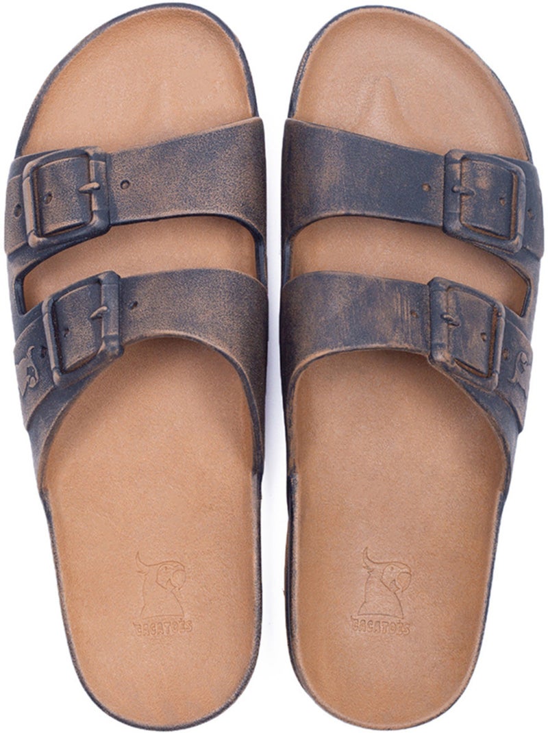 Sandales plates Femme VITORIA Camel - Kiabi