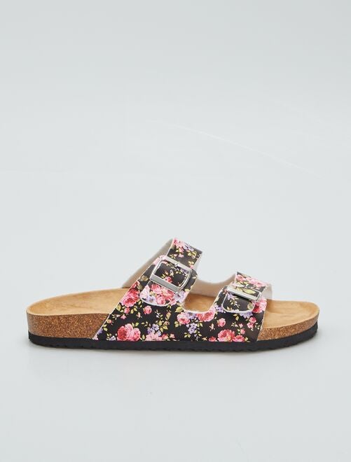 Sandales plates fleuries - Kiabi
